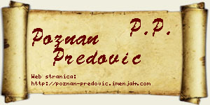 Poznan Predović vizit kartica